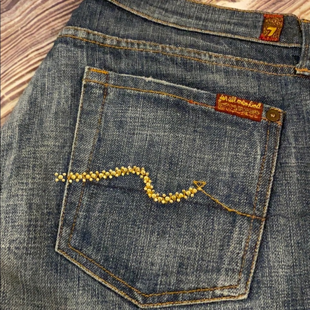 7 for all mankind size 29 Swarovski accent on back - Picture 3 of 7